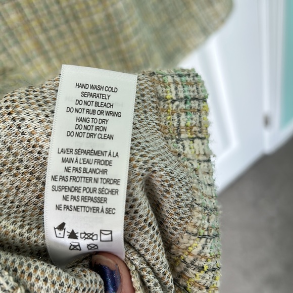 3/4 length sleeve textured boucle jacket/blazer - Picture 6 of 6